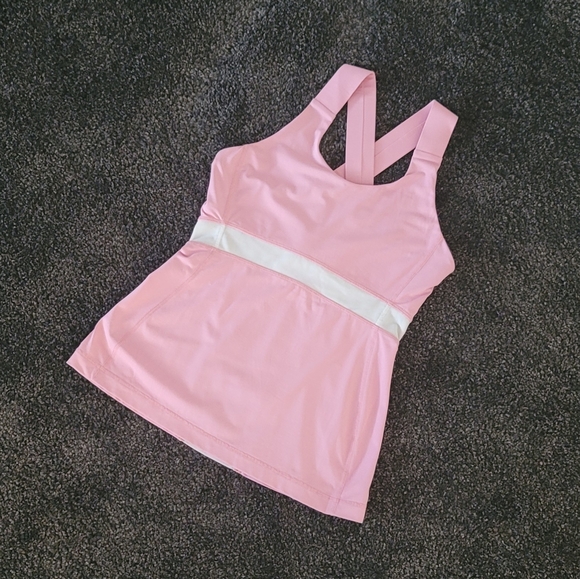 Lululemon pink cross racer back tank top size 4 - Picture 1 of 9